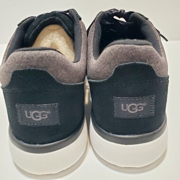 UGG W Victoria Perforated Suede Sneakers Black Sz 9 NWB - Picture 4 of 12